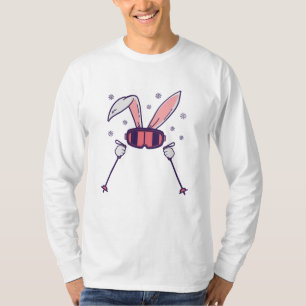 Skåda med skidburkar och skidglasögon t shirt