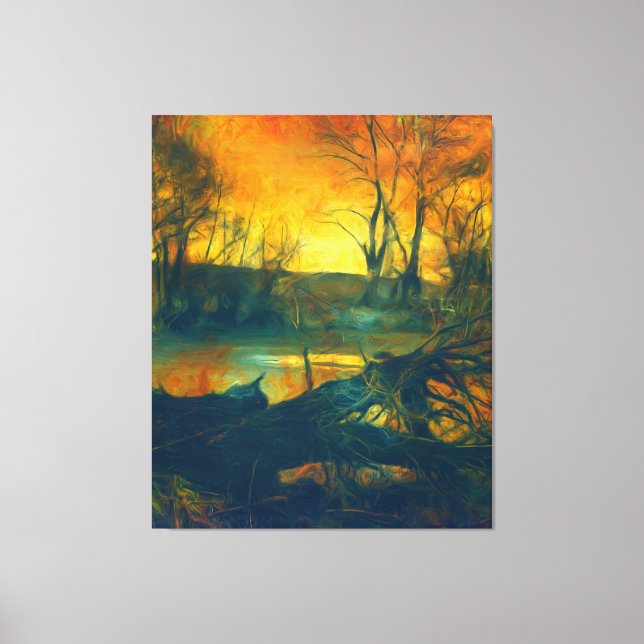 Skåda Mörk Swamp Wall Art Canvastryck (Framsida)