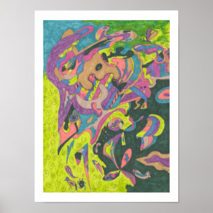 Skåda original abstrakt 12x16 poster