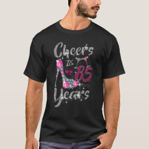 Skåda till 85 år vid 85:e födelsedagen Vin skor Di T Shirt