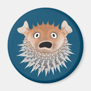 Skadad blåfisk magnet