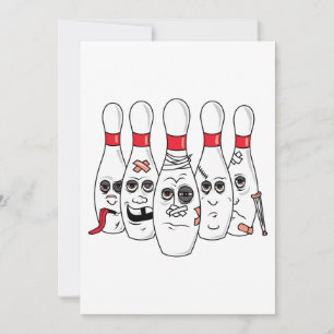 skadad bowling stift tecknad