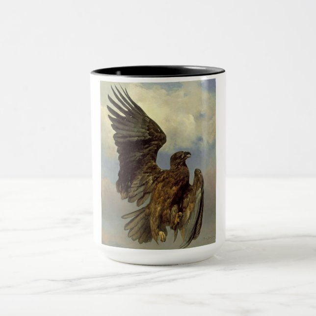 Skadad Eagle (av Rosa Bonheur) Mugg (Center)