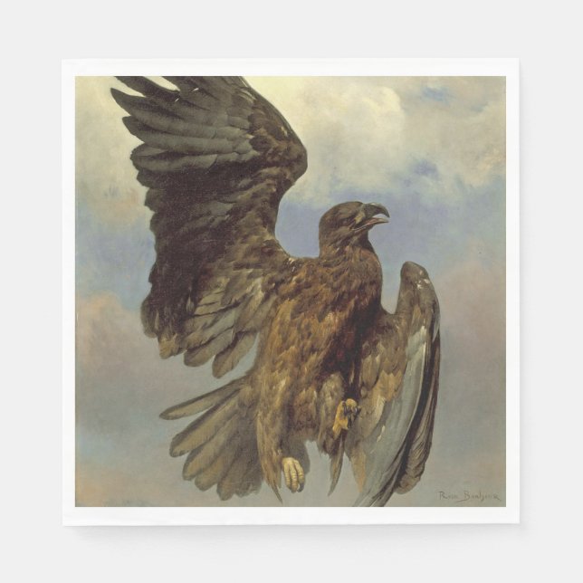 Skadad Eagle (av Rosa Bonheur) Pappersservett (Framsidan)