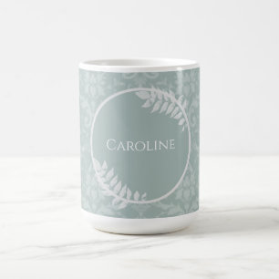 Skadad Elegant för Sage Grönt Personlig Coffee Mug Kaffemugg