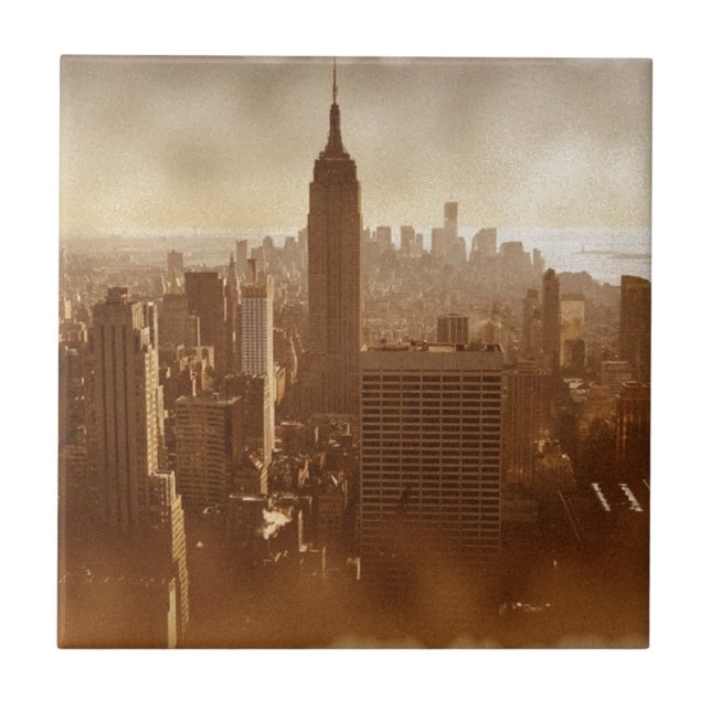 Skadad fotoeffekt New York Kakelplatta (Framsidan)