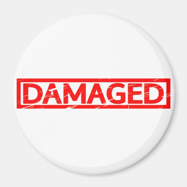 Skadad Frimärke Magnet (Framsidan)