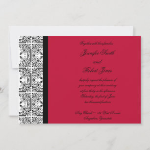 Skadad glädje i Scarlets Röda bröllopsinbjudan Inbjudningar