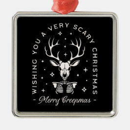 Skadad grå gothundren julgransprydnad metall