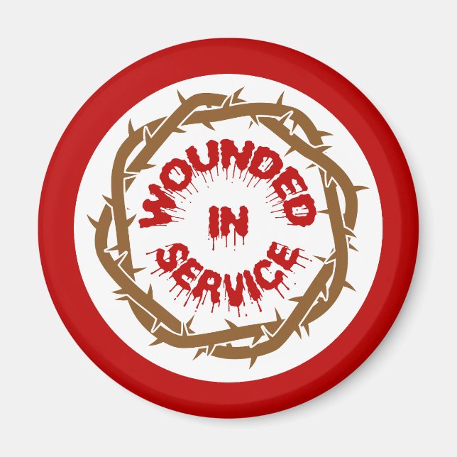 Skadad i tjänst magnet (Framsidan)