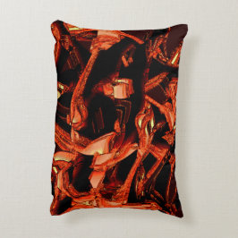 Skadad korall- eller mörk-lax, svart bakgrund prydnadskudde