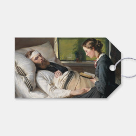 Skadad krigare (av Elisabeth Jerichau-Baumann) Presentetikett