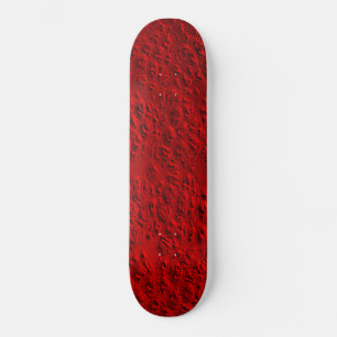 Skadad röd metall mini skateboard bräda 18,5 cm