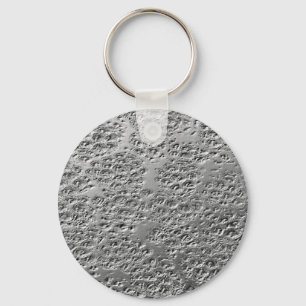 Skadad silver metall nyckelring