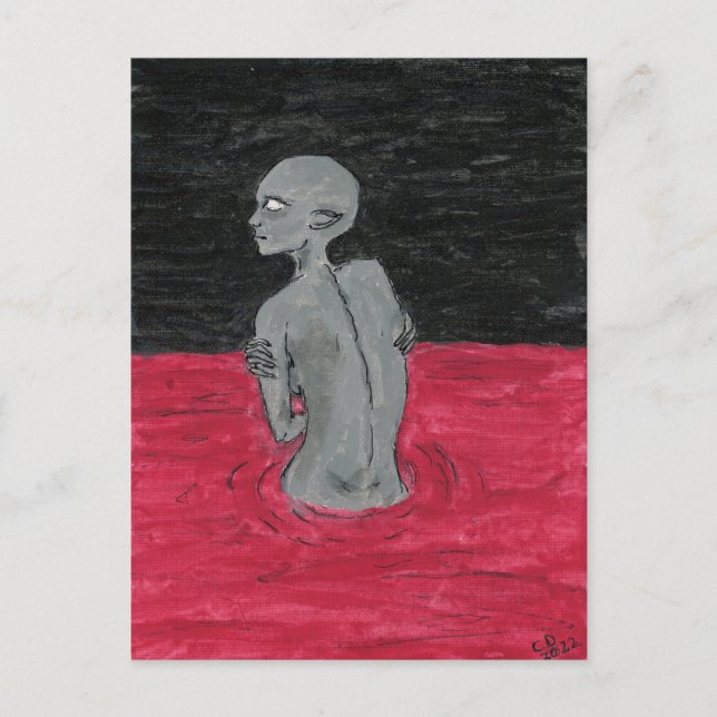 Skadad skapelse vykort (Framsida)