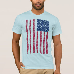 Skadad) skjorta för US-flagga ( Tröja