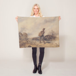 Skadad soldat efter slaget (Krig-scenen) Fleecefilt