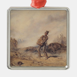 Skadad soldat efter slaget (Krig-scenen) Julgransprydnad Metall