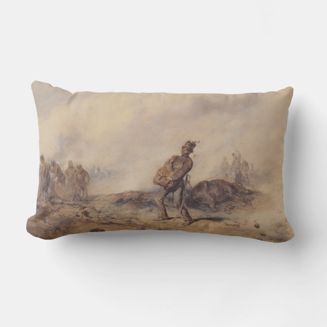 Skadad soldat efter slaget (Krig-scenen) Lumbarkudde (Framsida)