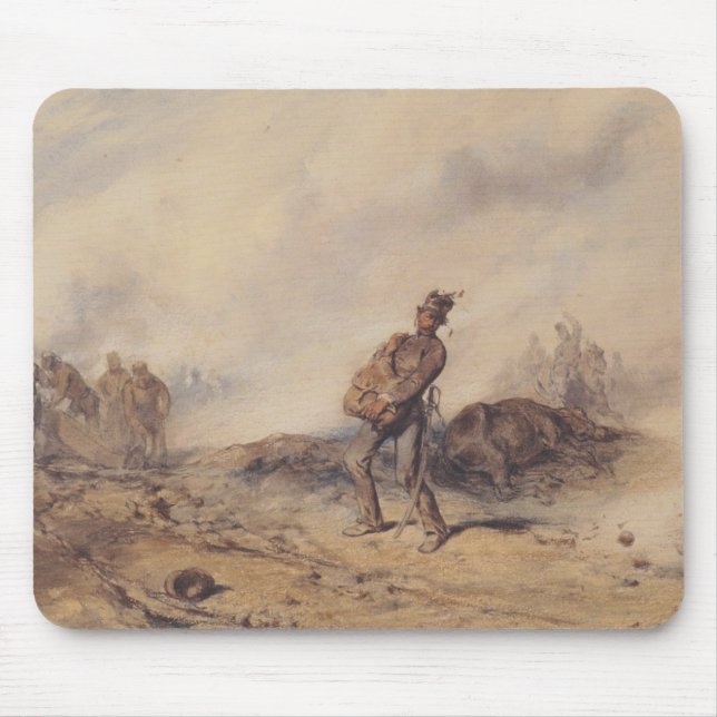 Skadad soldat efter slaget (Krig-scenen) Musmatta (Framsidan)