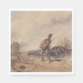 Skadad soldat efter slaget (Krig-scenen) Pappersservett