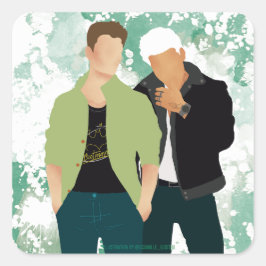 Skadad som vi - AC Fyrkantigt Klistermärke