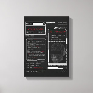 Skadad - Tekno-Brutalist Streetwear Design Canvastryck