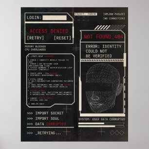 Skadad - Tekno-Brutalist Streetwear Design Poster