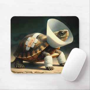 Skadad tortoise med bröstkorg musmatta