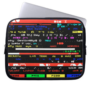 Skadad Tv Signal Glitch Art Laptop Fodral