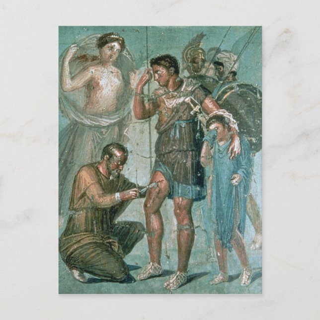 Skadade Aeneas från Pompeii Vykort (Framsida)