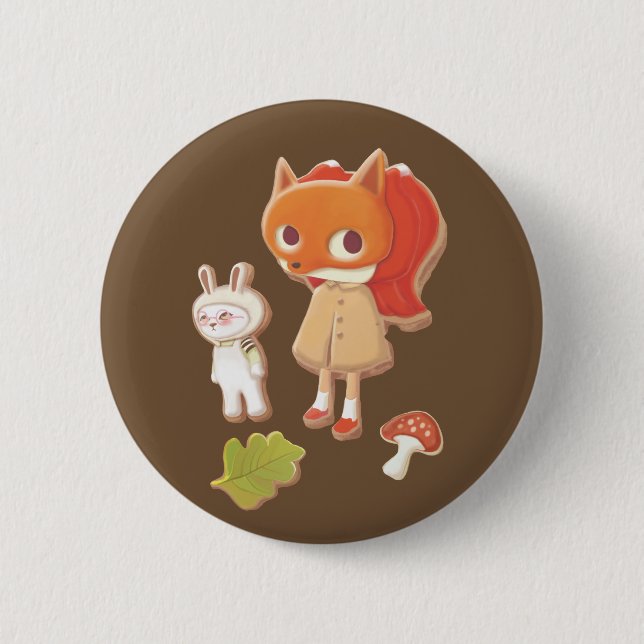 Skadade kakor från trädsdjur knapp (Framsida)