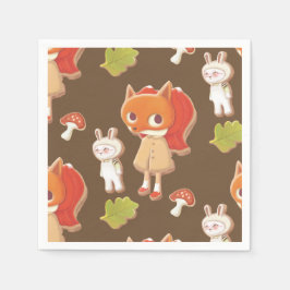 Skadade kakor från trädsdjur pappersservett