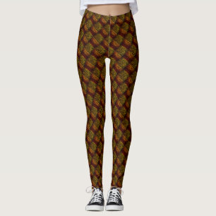 Skadade, präglade kvadrater eller böjda schackar leggings