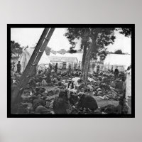Skadade soldater på sjukhuset i Krig 1862