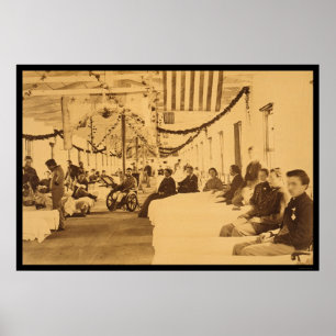 skadade Soliders på Armory Square Hospital DC 1864 Poster