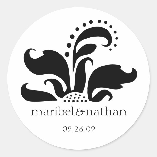 Skadans blomma runt klistermärke (Framsida)