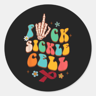 Skadans medvetandegrad Fck-sjuka vid sickle Cell D Runt Klistermärke