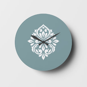 Skadans omgivande väggklocka (Pewter Blue)