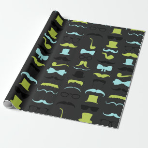 Skadar lilla mannen Mustache Party Presentpapper