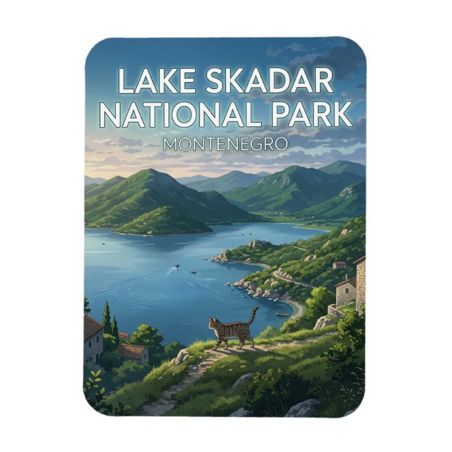 Skadar sjö nationalpark Montenegro Magnet (Vertikal)