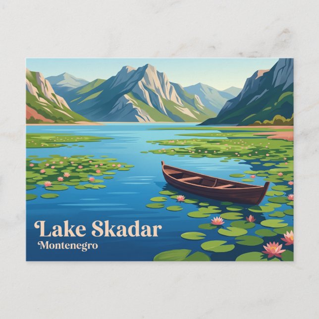 Skadar sjö nationalpark Montenegro Vykort (Framsida)