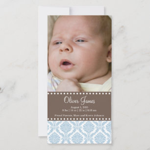 Skadat Baby annons-fotokort Meddelande