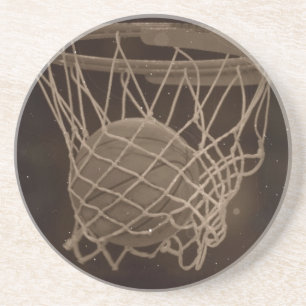 Skadat basketbollfoto underlägg sandsten