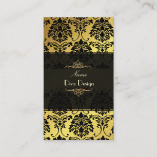 Skadat BusinessCard guld + svart Visitkort
