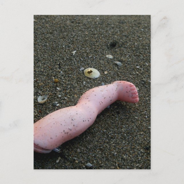 Skadat doftben på sand vykort (Framsida)