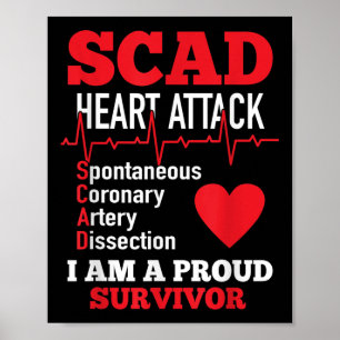 Skadat hjärtattack Spontan kranskärlssjukdom Poster