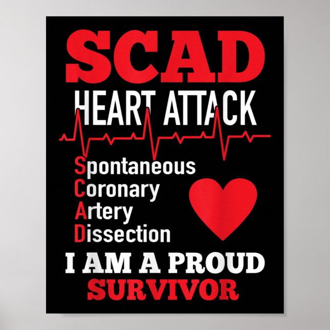 Skadat hjärtattack Spontan kranskärlssjukdom Poster (Framsidan)