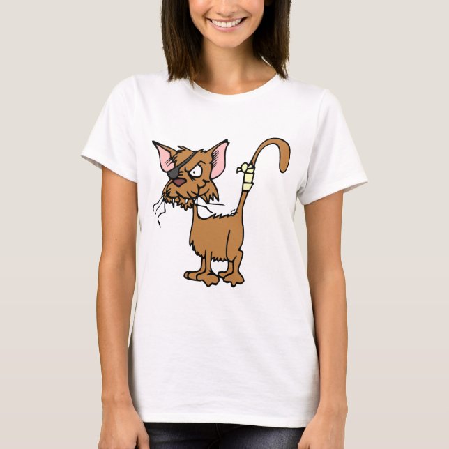 Skadat Ontt djur T Shirt (Framsida)
