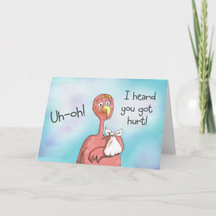 Skadat Rosa Flamingo-kort Kort
